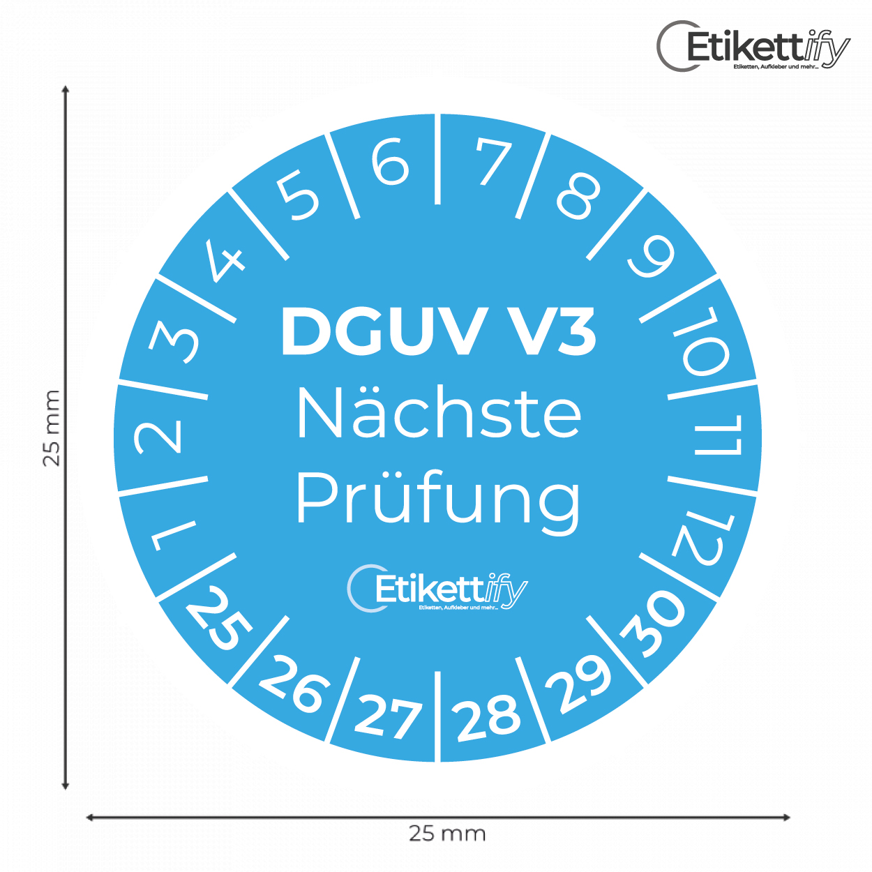 Prüfetikett "Geprüft nach BetrSichV" mit Freifeld 25-30 | Orange Prüfetikett "Geprüft nach BetrSichV" mit Freifeld 25-30 | Orange